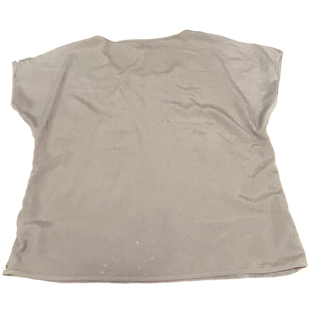 Sparkly Silver Sequin Shortsleeved Top by Seductions - New Size Medium 💍 - Picture 7 of 12